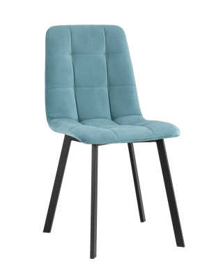 Стул Oliver Square велюр пыльно-голубой. Фото