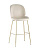 Стул барный Beetle со спинкой бежевый