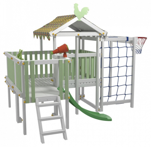 Комплекс игровой ДК10Б, бирюзовый, серый. Фото №5