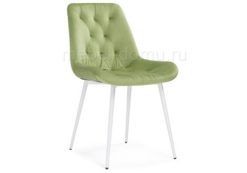 Стул Гояр confetti green / белый глянец. Фото №1