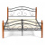 Кровать AT-803 Wood slat base дерево гевея/металл, 120*200 см (middle bed), красный дуб/черный. Фото №2