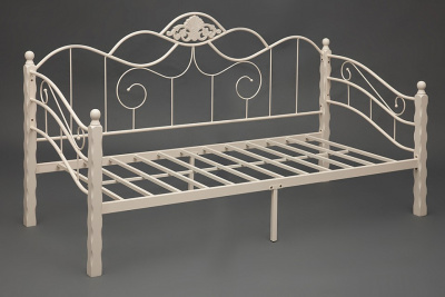 Кровать CANZONA дерево гевея/металл, 90*200 см (Day bed), Белый (butter white) фото Кровать CANZONA дерево гевея/металл, 90*200 см (Day bed), Белый (butter white). Фото №2