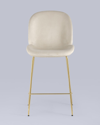 Стул полубарный Beetle со спинкой бежевый фото Стул полубарный Beetle со спинкой бежевый. Фото №5