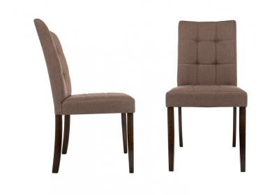 Стул деревянный Madina dark walnut / fabric brown. Фото №2