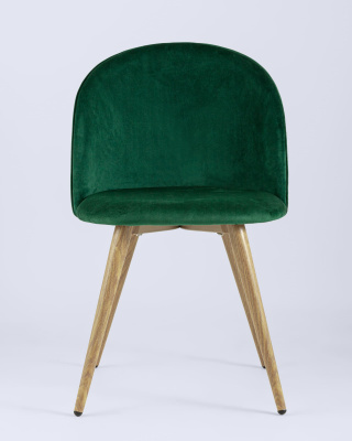 Стул Лион велюр с ромбами зеленый. Фото