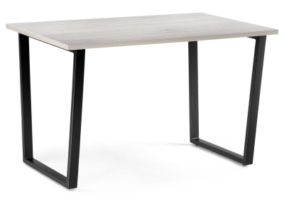 Стол деревянный Лота Лофт 140 25 мм юта / черный матовый. Фото №2