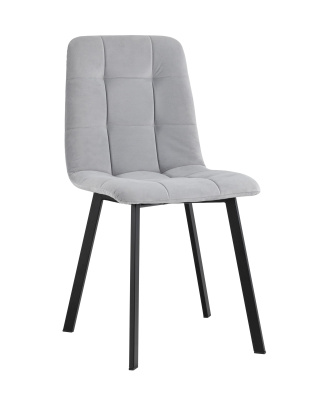 Стул Oliver Square велюр светло-серый. Фото