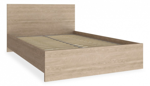кровать 1900*1400 без накладки МДФ Анастасия АН-23К (с ламелью и опорами) дуб роше. Фото №1