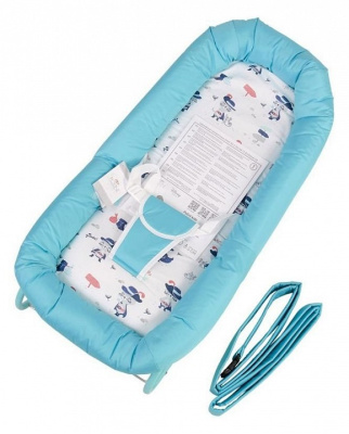 Шезлонг детский Polini kids Коты, голубой фото Шезлонг детский Polini kids Коты, голубой. Фото №3