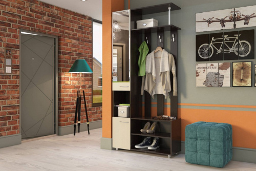 Бруно СТЛ.317.01 Прихожая Венге/Дуб молочный фото Бруно СТЛ.317.01 Прихожая Венге/Дуб молочный. Фото №1