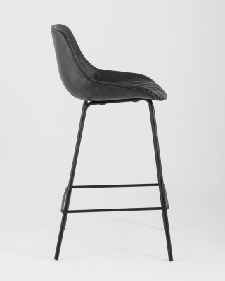 Стул полубарный TEXAS экокожа серый. Фото