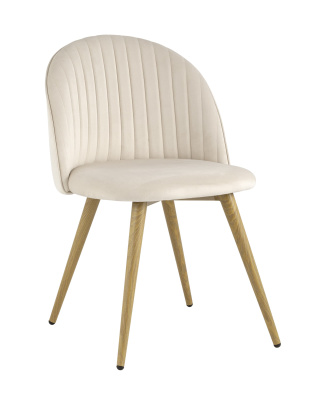 Стул Лион Страйпс велюр кремовый. Фото