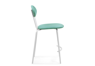 Барный стул Коумо катания аквамарин / белый матовый фото Барный стул Коумо катания аквамарин / белый матовый. Фото №3